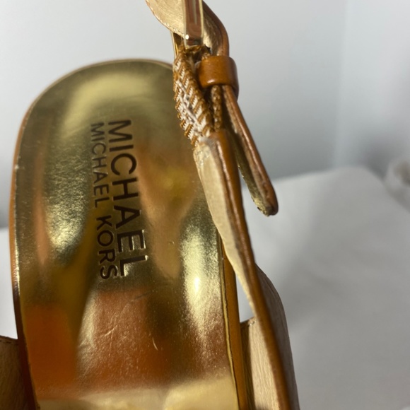 Michael by Michael Kors Sandals leather, sz 7.5, col Luggage, High heels - Picture 7 of 10